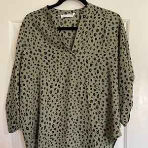 Cheetah print blouse